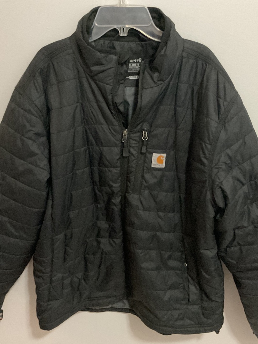 Men’s Relaxed Fit Carhartt Black Gilliam Jacket, Large